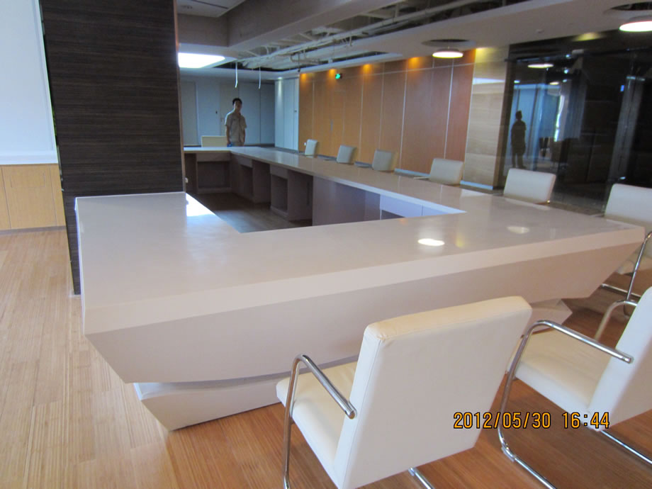 Artificial stone square service desk