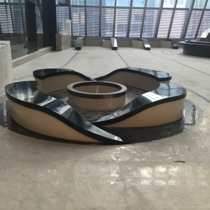 Shaped artificial stone seat