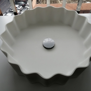 Fashion wave artificial stone sink