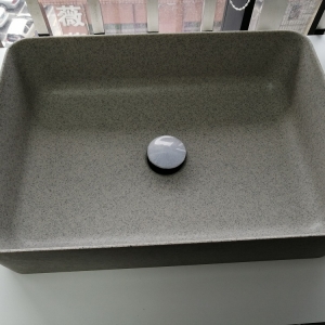 Gray linen artificial stone washbasin