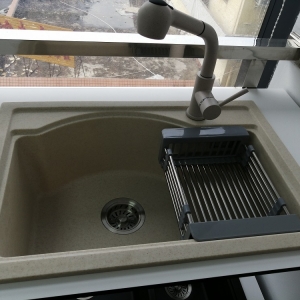 Beige twist artificial stone sink