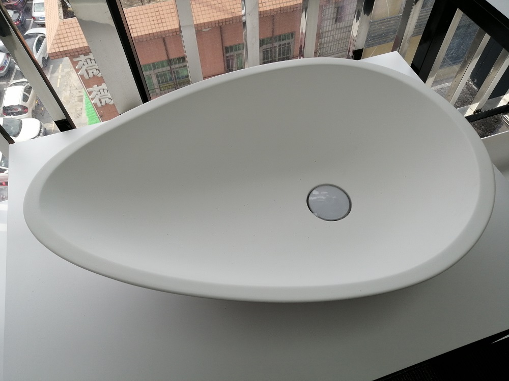White water drop type artificial stone sink