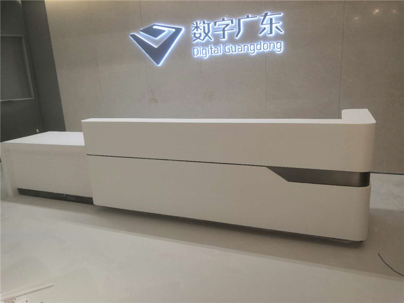 Guangzhou artificial stone project: tea kitchen countertop, reception counter, vanity, etc.