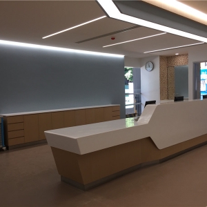 Hospital shaped artificial stone nurse service desk