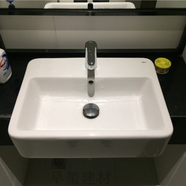 White artificial stone wash basin
