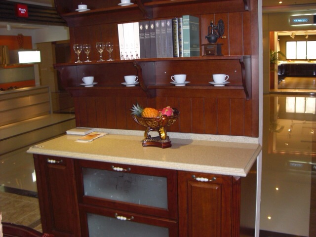 Quartz stone tea Leaf Kitchen Countertops