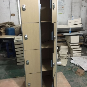 Phenolic compact laminate employee storage cabinet