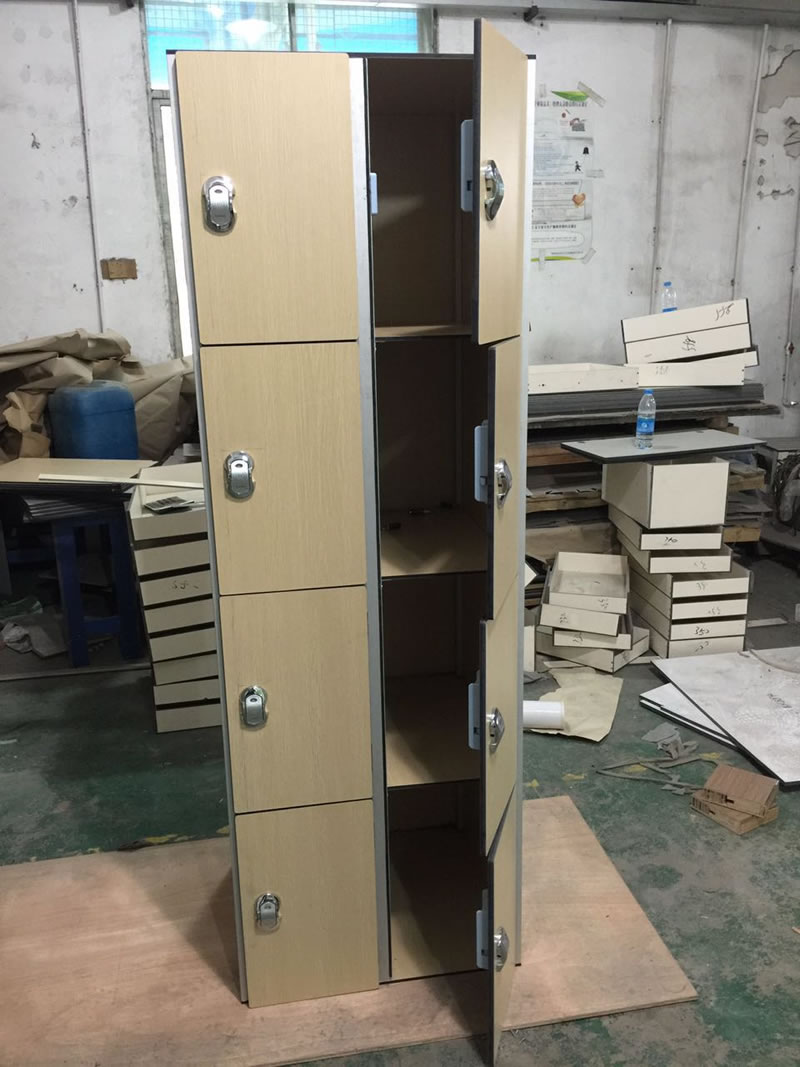 Phenolic compact laminate employee storage cabinet