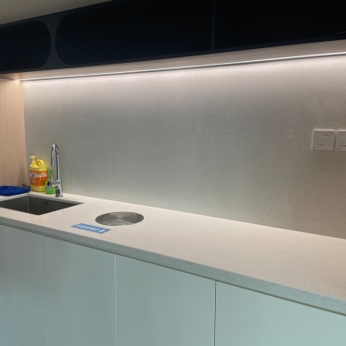 纯白色水磨石台面