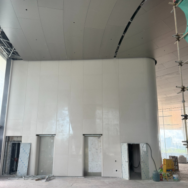 大型工地花纹水磨石背景墙