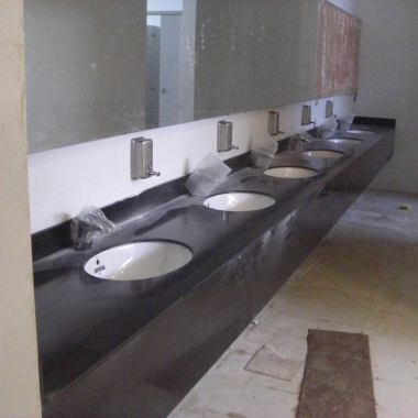 黑色石英石耐污洗手盆