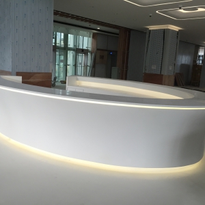 曲面圆形人造石服务台