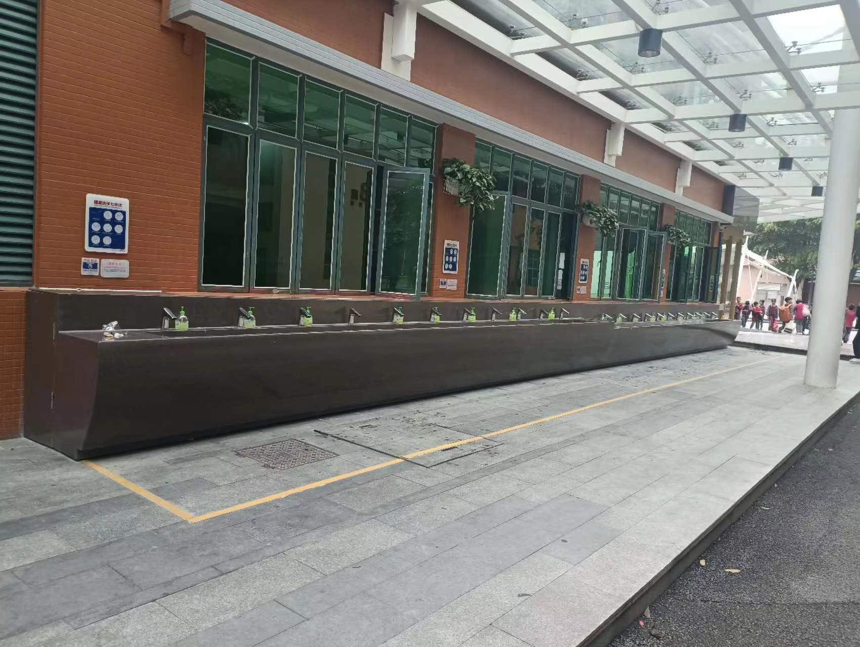 学校落地款儿童一体加长洗手槽